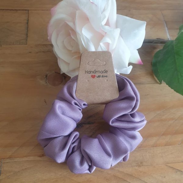 Handmade Gorgeous Dusky Pink Rose Coloured Classic Sized Scrunchie.